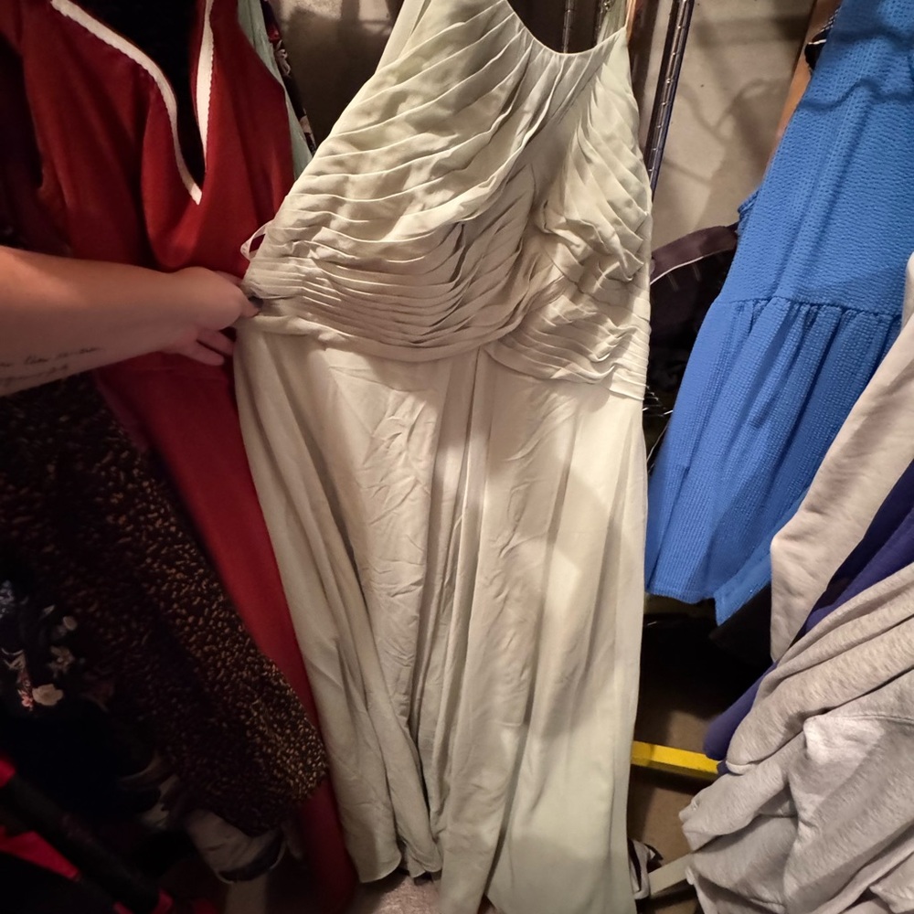 Dusty Sage Bridesmaid Floorlength dress